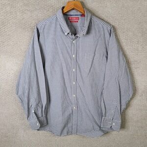 Cremieux Shirt Mens XXL Blue Plaid Slim Fit Long Sleeve Button Down Cotton